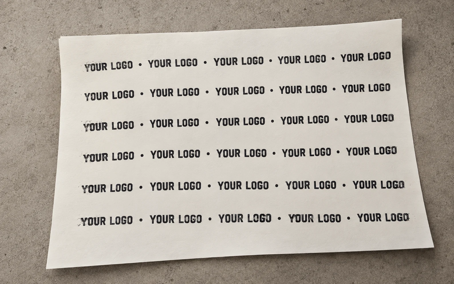 Повторюваний відбиток YOUR LOGO на фактурному папері